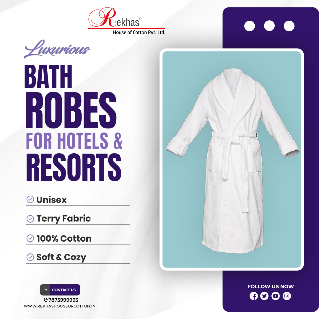 Shop exceptional bathrobes by Rekha's House of Cotton made from the finest cottons and cotton blends with unparalleled luxury and supreme elegance in Margao, Goa.